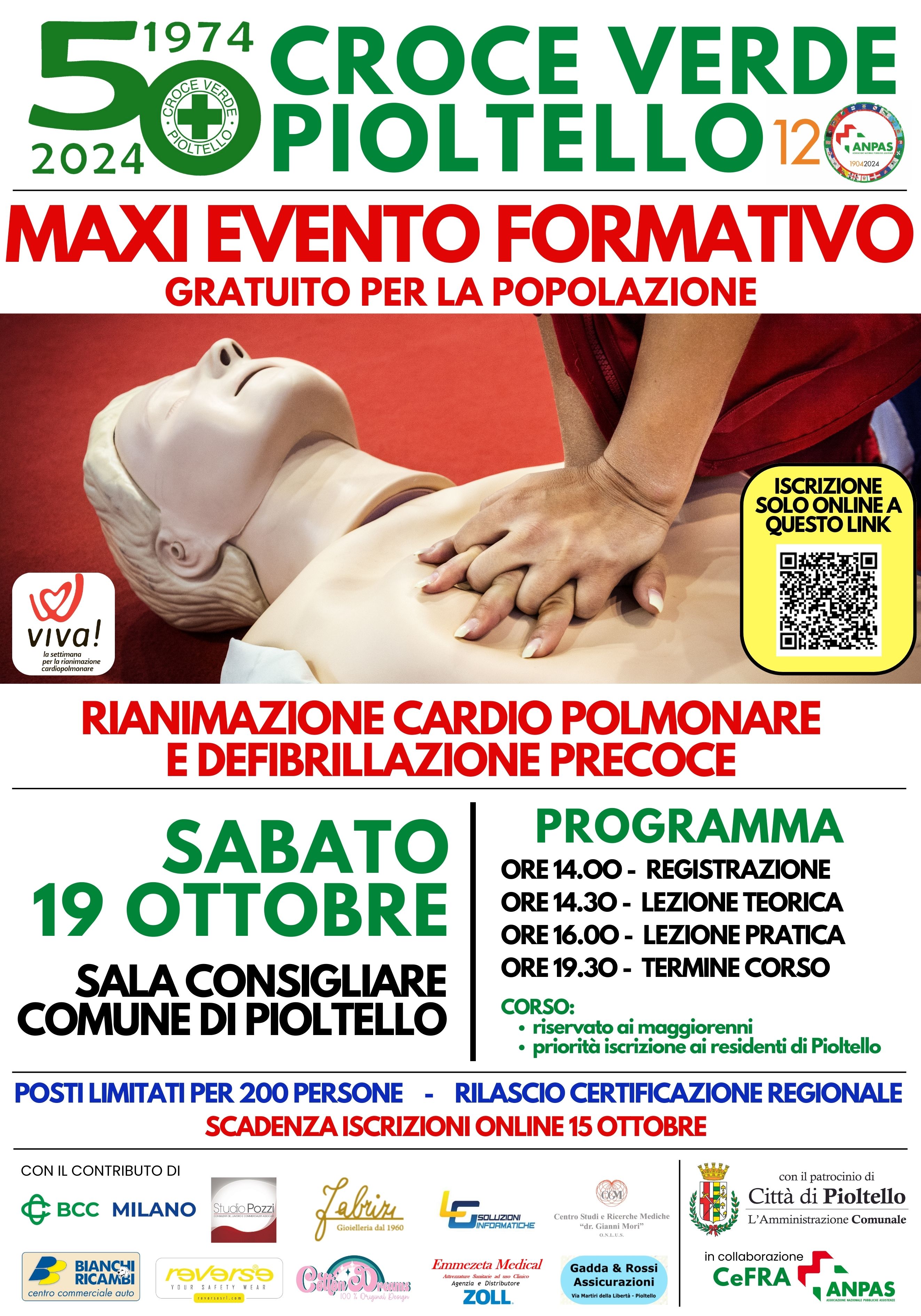 Evento formativo sulla rianimazione cardio polmonare