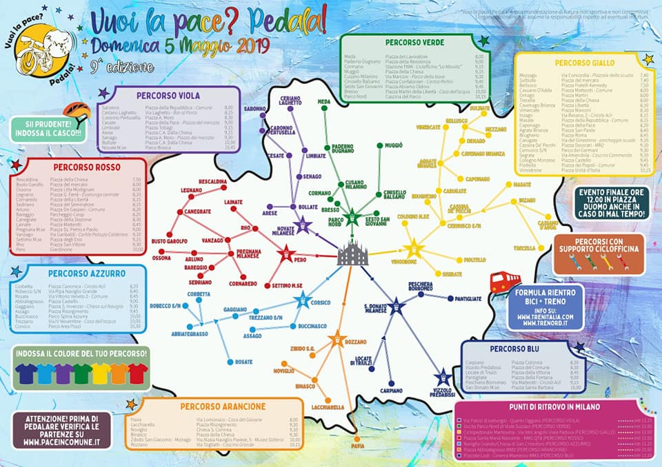 5 maggio, tutto pronto per la IX edizione di “Vuoi la pace? Pedala!”